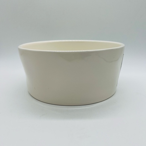 RAE DUNN LARGE DOG RESCUED BOWL DISH WHITE WITH BLACK WRITING - Picture 3 of 8